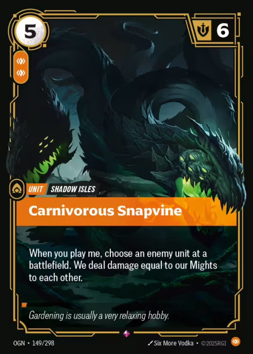 Carnivorous Snapvine - Origins Riftbound spoiler