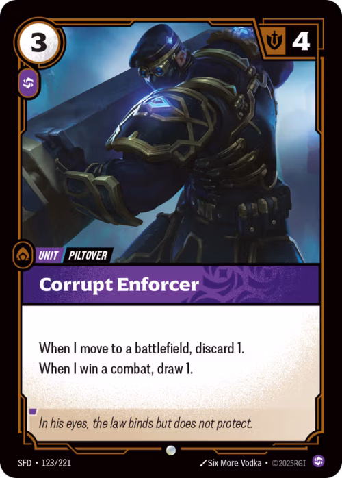 Corrupt Enforcer - Spiritforged Riftbound spoiler