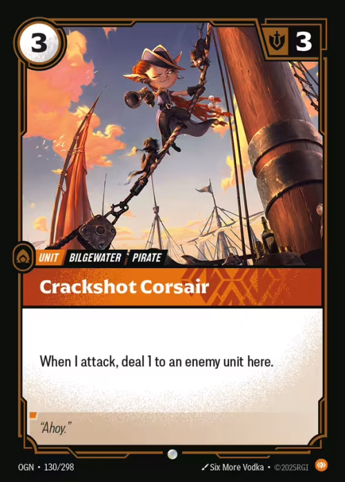 Crackshot Corsair - Origins Riftbound spoiler