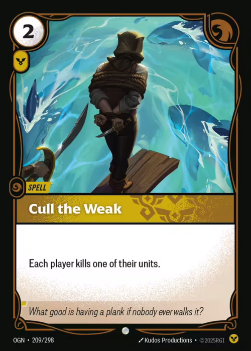 Cull the Weak - Origins Riftbound spoiler