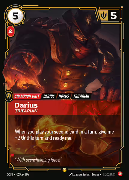Darius, Trifarian 2 - Origins Riftbound spoiler