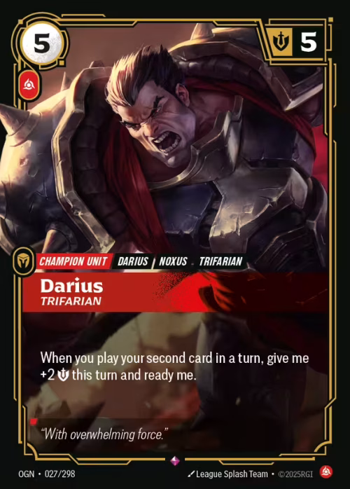 Darius, Trifarian - Origins Riftbound spoiler