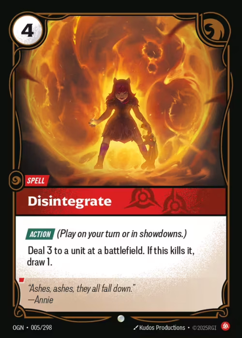 Disintegrate - Origins Riftbound spoiler
