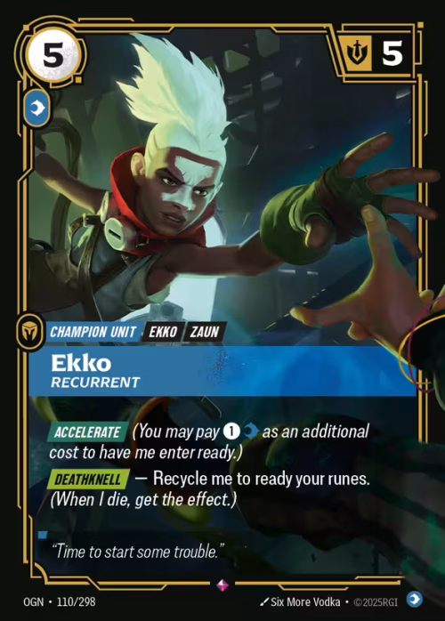 Ekko, Recurrent - Origins Riftbound spoiler
