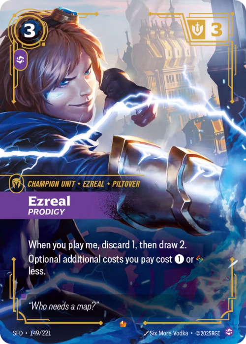 Ezreal, Prodigy - Spiritforged Riftbound spoiler