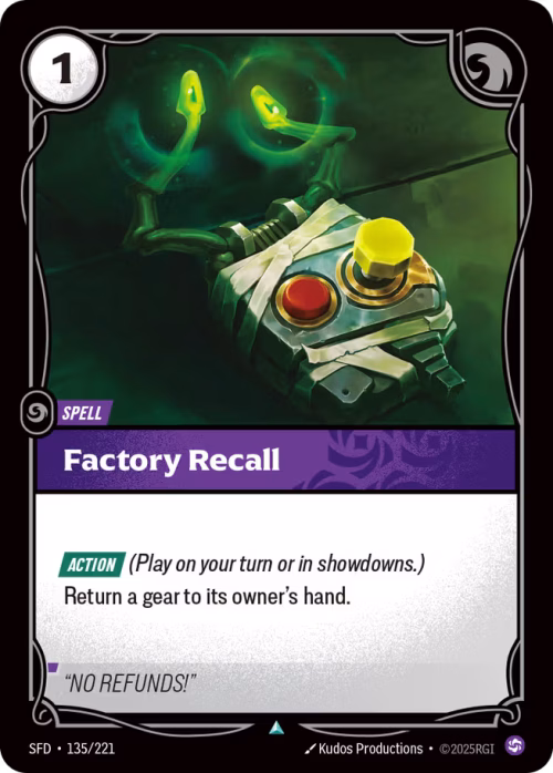 Factory Recall - Spiritforged Riftbound spoiler