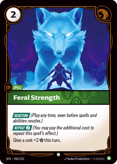 Feral Strength - Spiritforged Riftbound spoiler