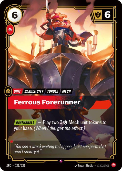 Ferrous Forerunner - Spiritforged Riftbound spoiler