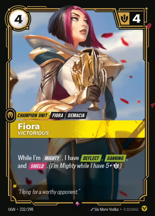 Fiora, Victorious - Origins Riftbound spoiler