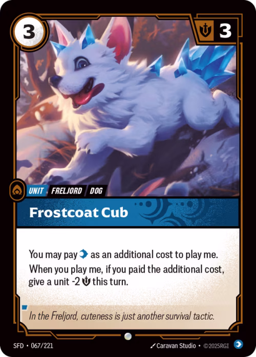 Frostcoat Cub - Spiritforged Riftbound spoiler
