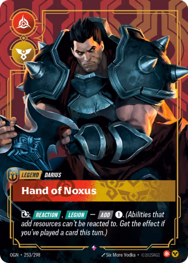 Hand of Noxus - Origins Riftbound spoiler