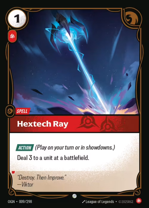 Hextech Ray - Origins Riftbound spoiler