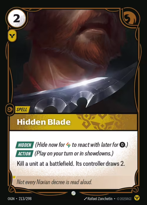 Hidden Blade - Origins Riftbound spoiler