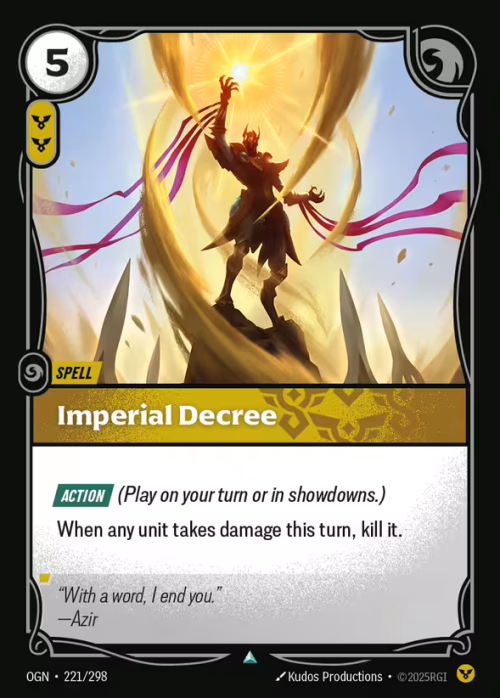 Imperial Decree - Origins Riftbound spoiler
