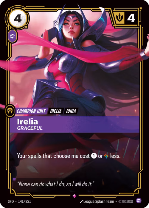 Irelia, Graceful - Spiritforged Riftbound spoiler