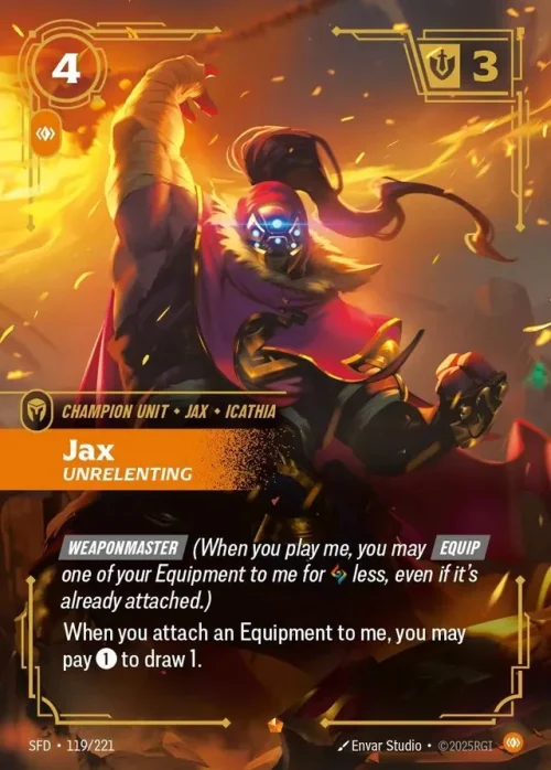 Jax, Unrelenting - Spiritforged Riftbound spoiler