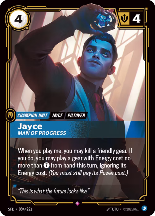 Jayce, Man of Progress - Spiritforged Riftbound spoiler