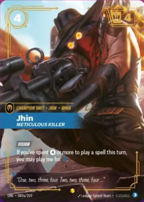 Jhin, Meticulous Killer 2 - Unleashed Riftbound spoiler