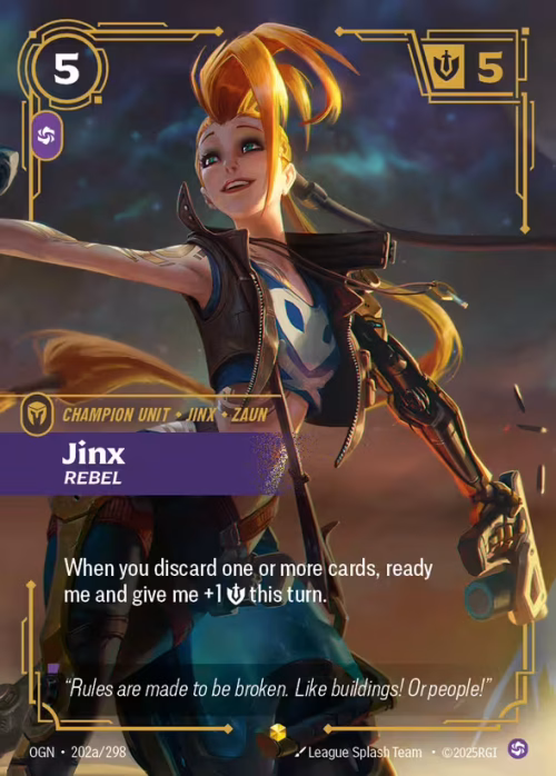Jinx, Rebel 2 - Origins Riftbound spoiler