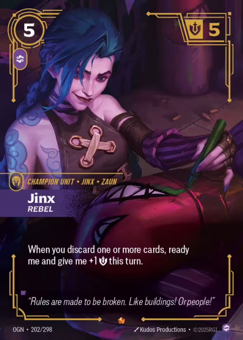 Jinx, Rebel - Origins Riftbound spoiler