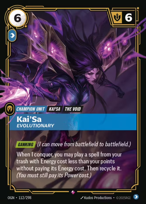 Kai'Sa, Evolutionary - Origins Riftbound spoiler