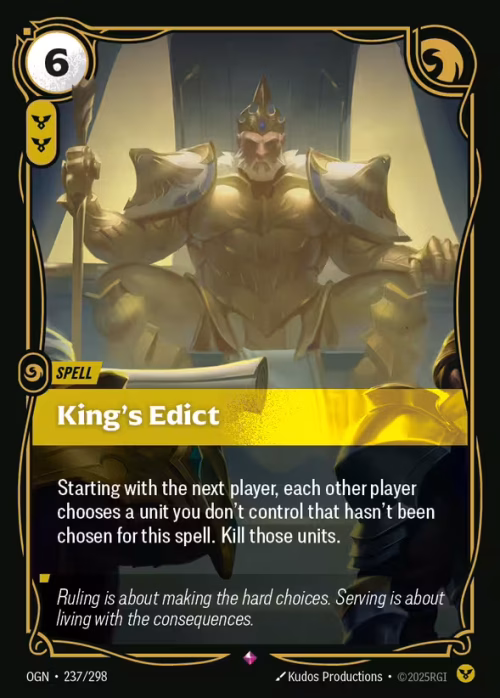 King's Edict - Origins Riftbound spoiler