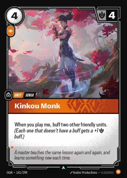 Kinkou Monk - Origins Riftbound spoiler