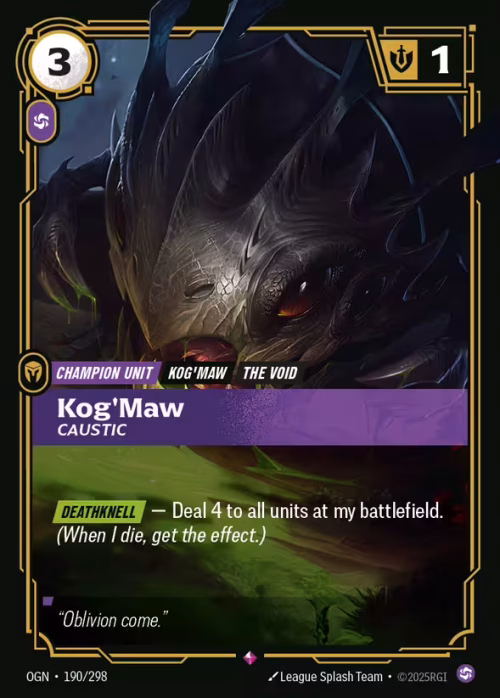 Kog'Maw - Origins Riftbound spoiler