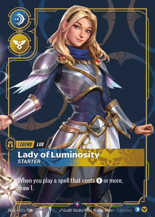 Lady of Luminosity - Proving Grounds Riftbound spoiler