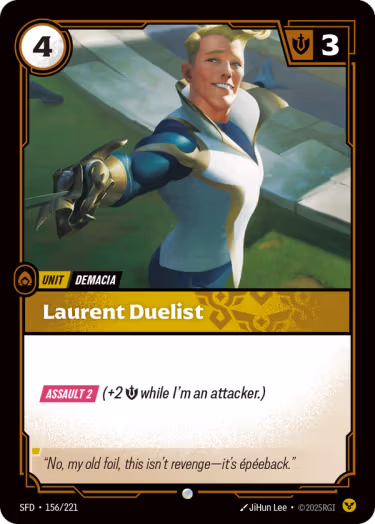 Laurent Duelist - Spiritforged Riftbound spoiler