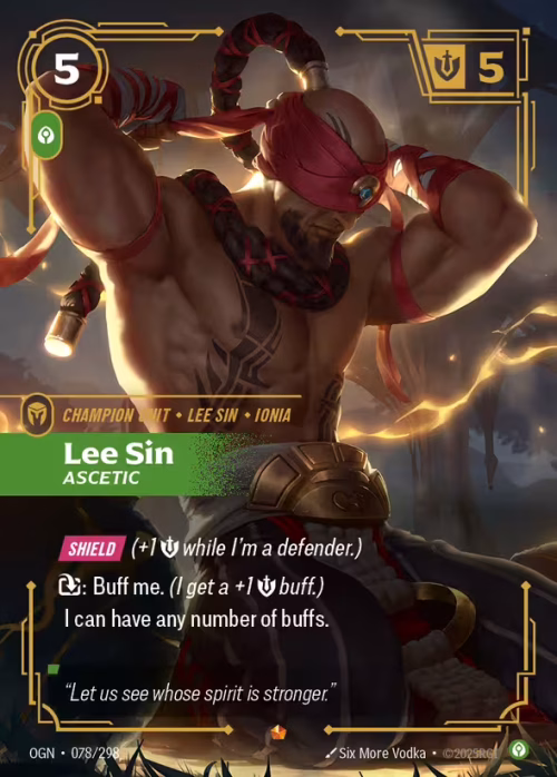 Lee Sin, Ascetic - Origins Riftbound spoiler