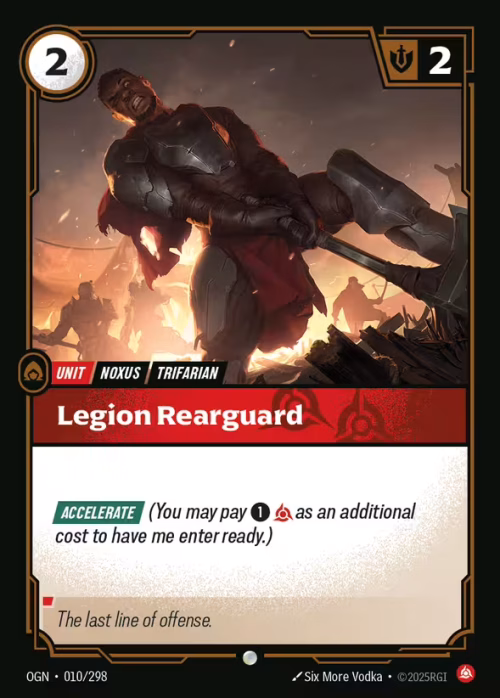 Legion Rearguard - Origins Riftbound spoiler