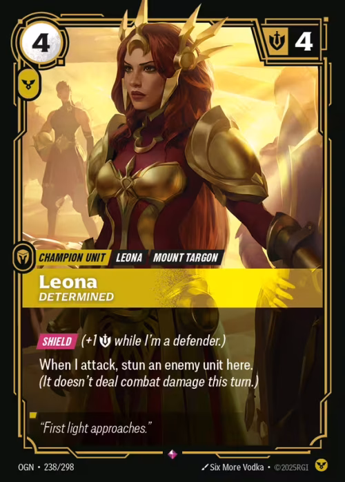 Leona, Determined - Origins Riftbound spoiler