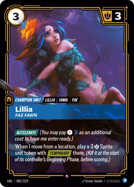 Lillia, Fae Fawn 2 - Unleashed Riftbound spoiler