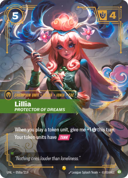 Lillia, Protector of Dreams 2 - Unleashed Riftbound spoiler