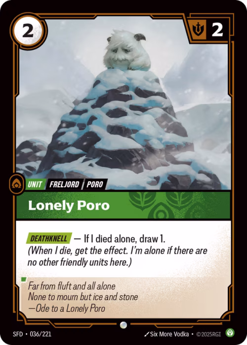 Lonely Poro - Spiritforged Riftbound spoiler