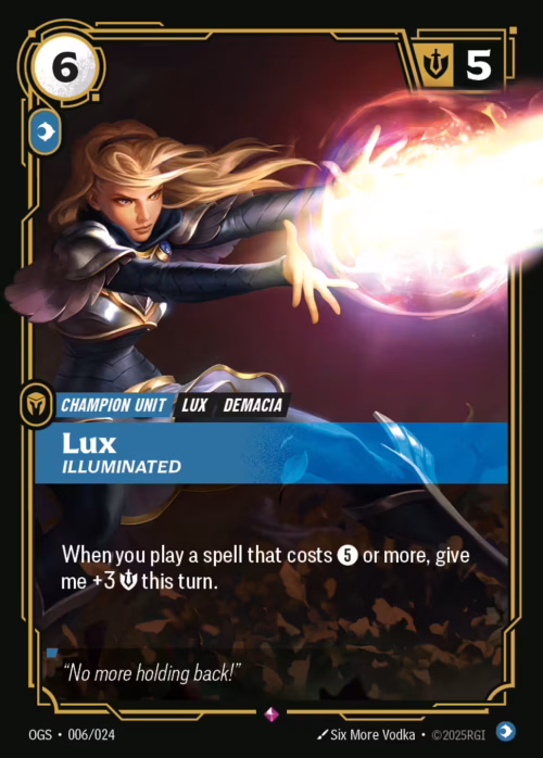 Lux, Illuminated - Proving Grounds Riftbound spoiler