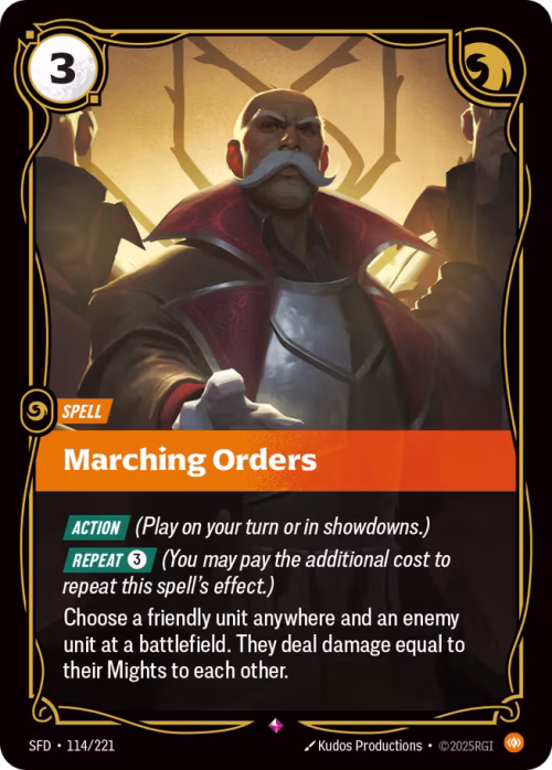 Marching Orders - Spiritforged Riftbound spoiler