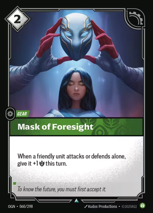 Mask of Foresight - Origins Riftbound spoiler
