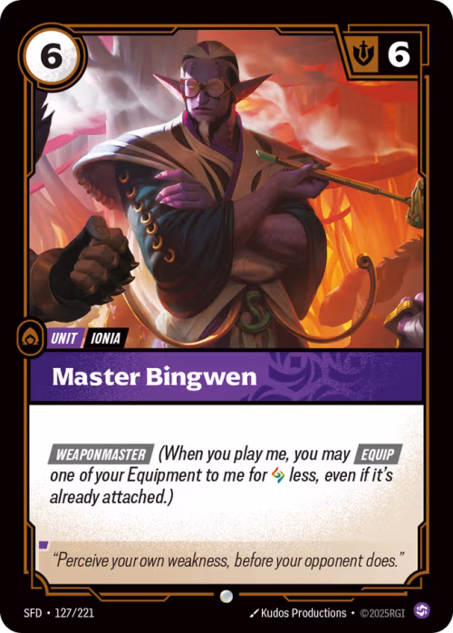 Master Bingwen - Spiritforged Riftbound spoiler