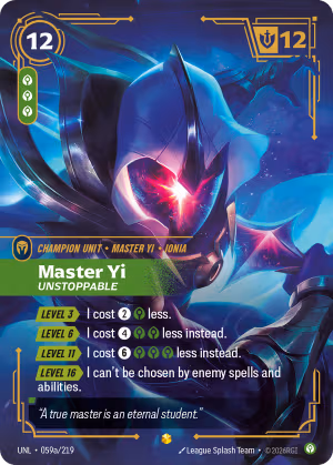 Master Yi, Unstoppable 2 - Unleashed Riftbound spoiler