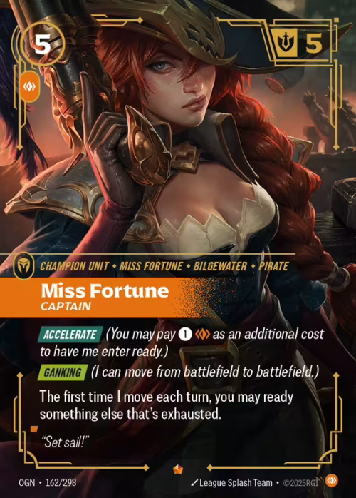 Miss Fortune, Captain - Origins Riftbound spoiler