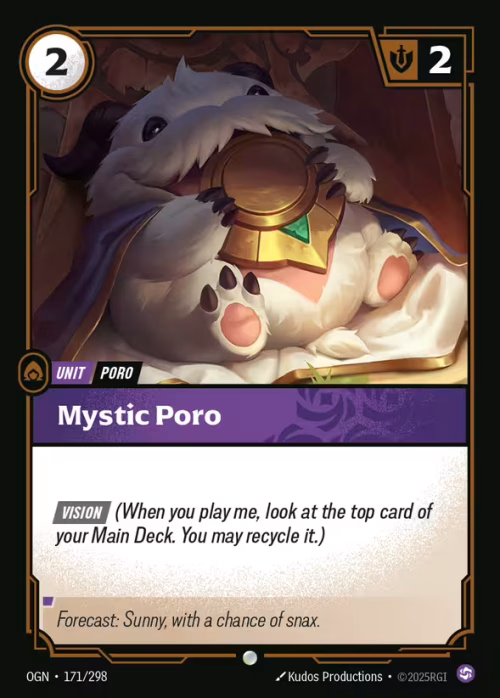 Mystic Poro - Origins Riftbound spoiler