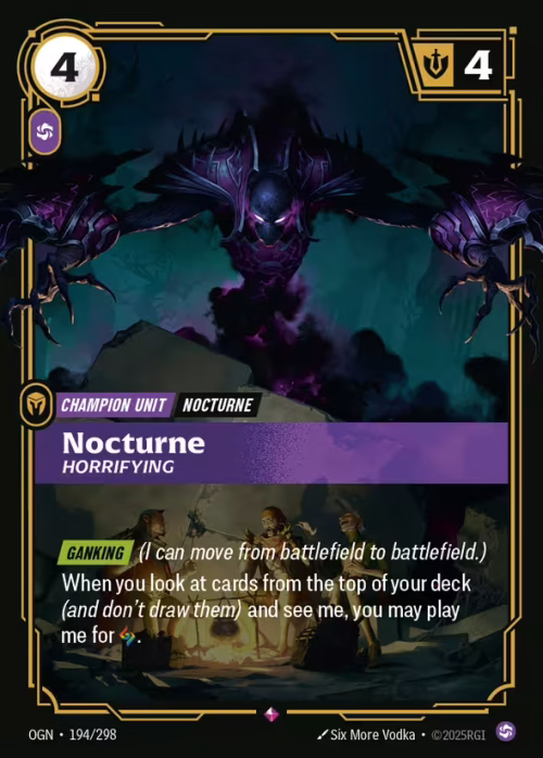 Nocturne, Horrifying - Origins Riftbound spoiler