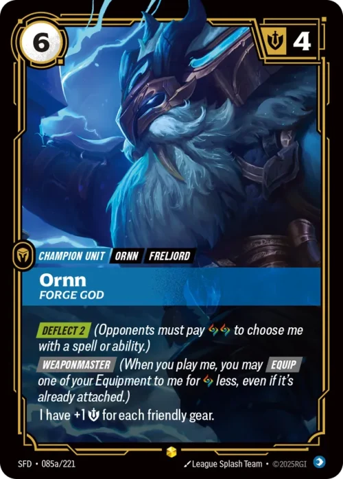 Ornn, Forge God 2 - Spiritforged Riftbound spoiler