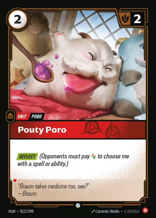 Pouty Poro - Origins Riftbound spoiler