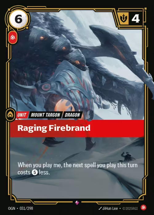 Raging Firebrand - Origins Riftbound spoiler