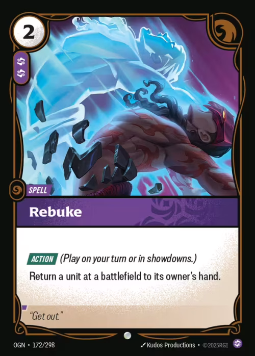 Rebuke - Origins Riftbound spoiler