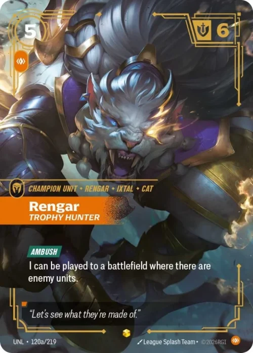 Rengar, Trophy Hunter 2 - Unleashed Riftbound spoiler