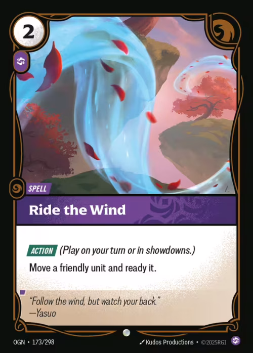 Ride the Wind - Origins Riftbound spoiler